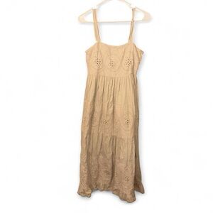 Chic Beige boho  Sleeveless Maxi Dress